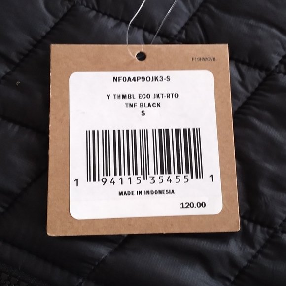 🆕The North Face Youth Kids Thermoball ECO Lightweight Jacket,SM (7/8)-TNF Black - Picture 4 of 9